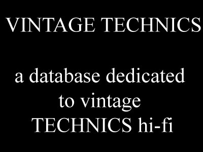 vintage Technics hi-fi database