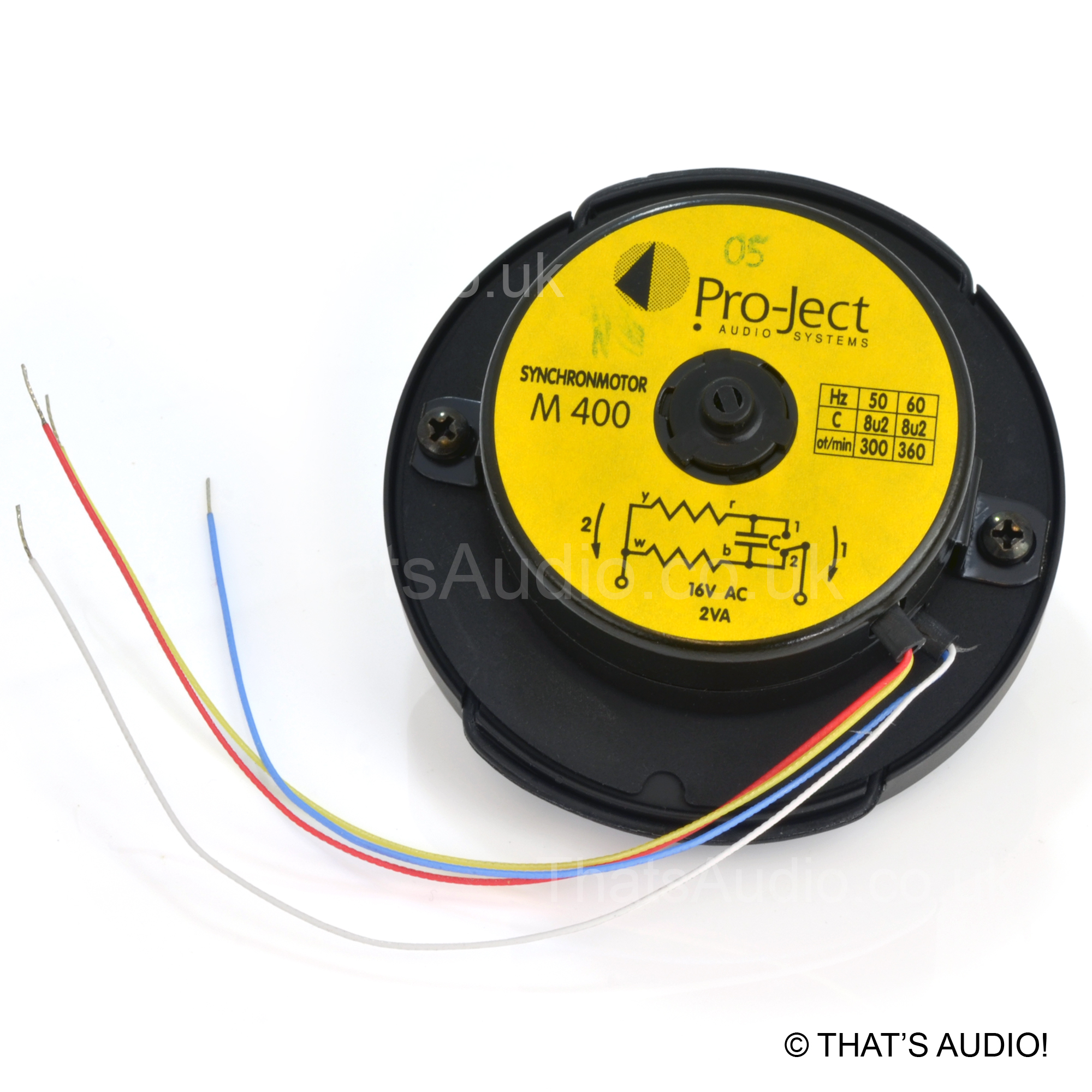 PROJECT 2Xperience Classic Motor (SQUARE Belt version) - Replacement 50Hz Turntable Motor + Pulley - Image 3