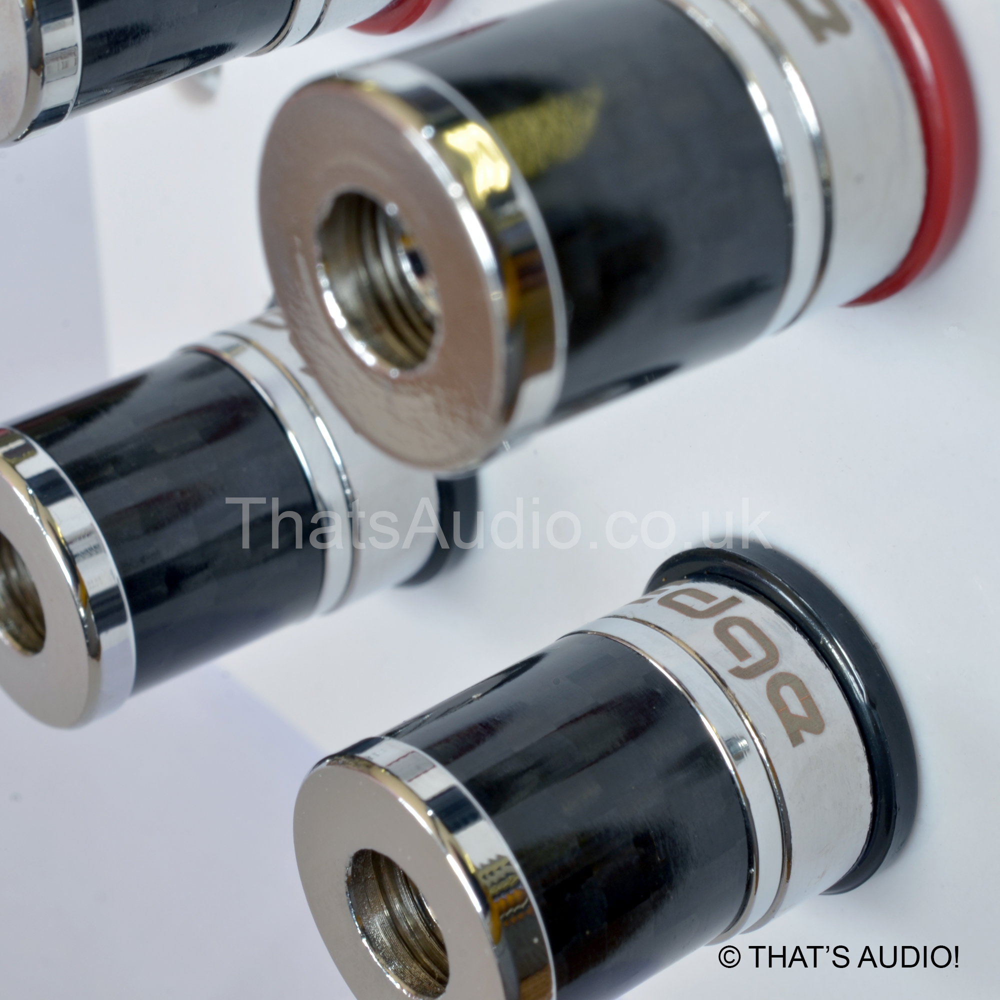 Speaker Wall plate close up of carbon fibre