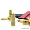 EDGE Right Angle Banana Plugs Gold plated with Heat-shrink
