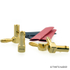 EDGE Right Angle Banana Plugs Gold plated with Heat-shrink