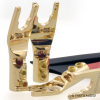 EDGE GOLD plated Speaker Spade with heat-shrink
