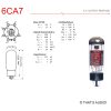 JJ Electronic Characteristic values for JJ ELECTRONIC 6CA7 electronic valve / tube