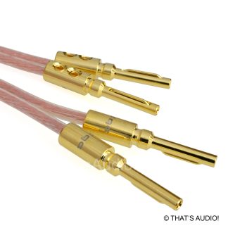 OFC Speaker Cable banana plugs Gold Plated