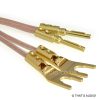 OFC Speaker Cable with Spades and banana plugs Gold Plated