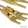 OFC Speaker Cable with Spades and banana plugs Gold Plated