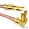 OFC Speaker Cable with Right angle banana Plugs & straight plugs Gold Plated