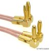 OFC Speaker Cable with Right angle banana Plugs Gold Plated