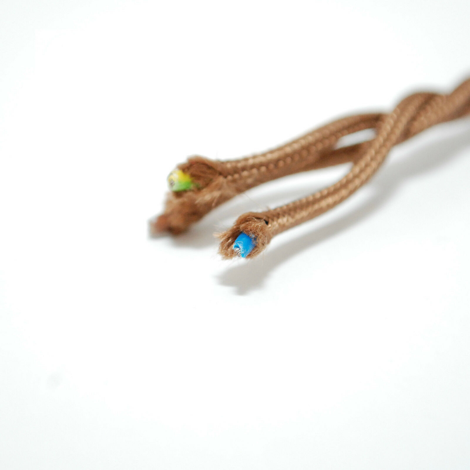 Retro BROWN (Silk Mix) Woven 3-Core cable - Image 4