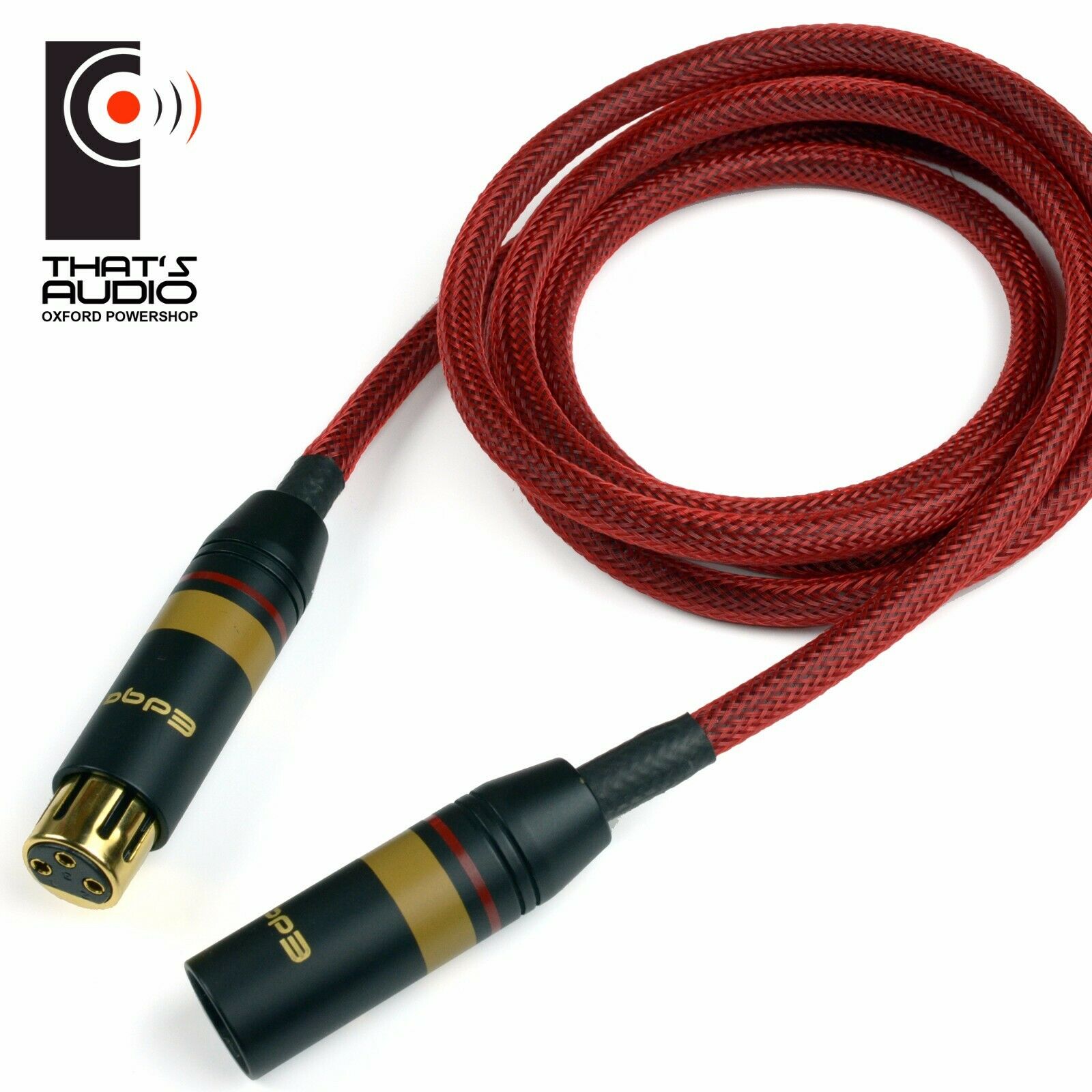 EDGE XLR Cables (Male to Female) RED Custom Made Balanced Cables (PAIR) Select Length - Image 6