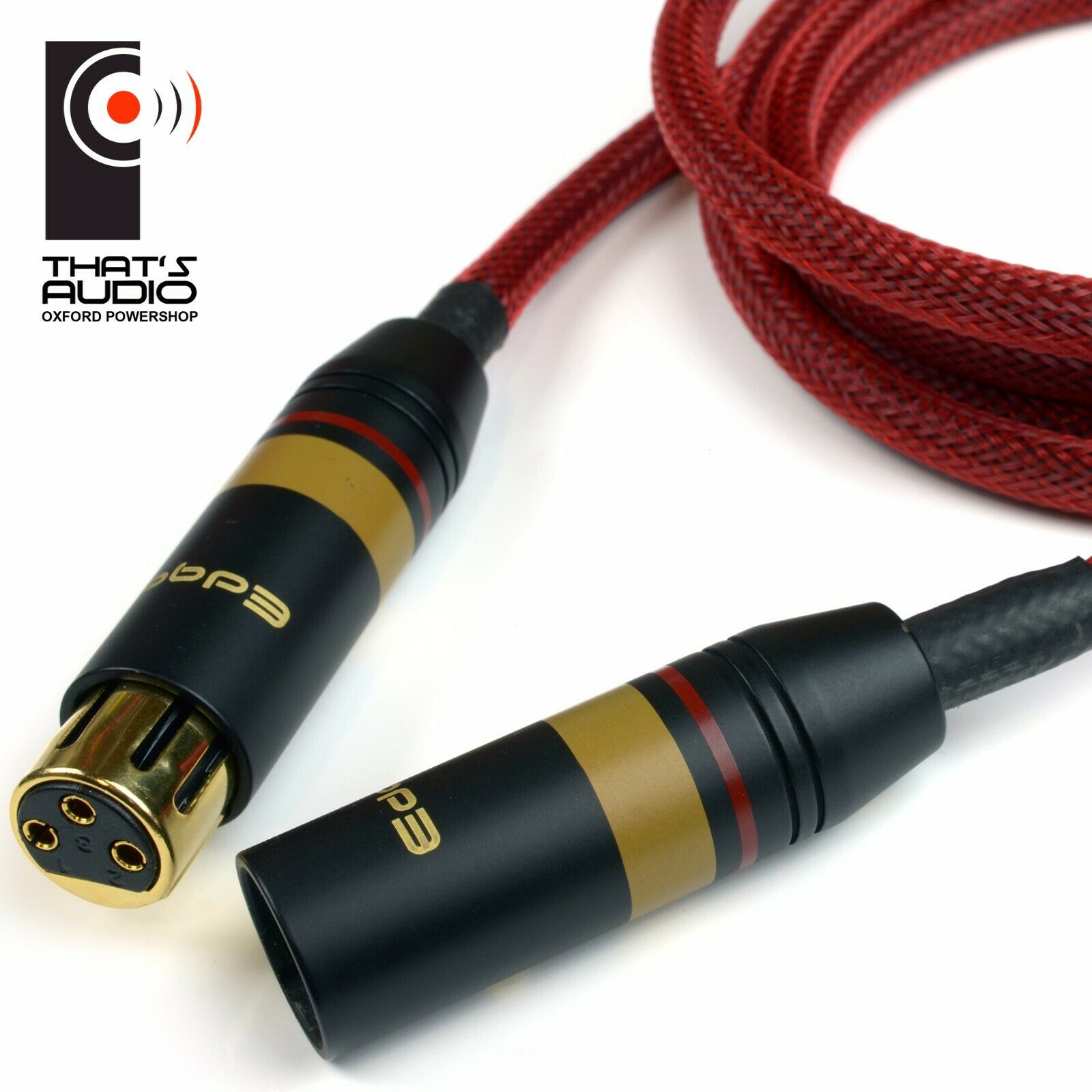 EDGE XLR Cables (Male to Female) RED Custom Made Balanced Cables (PAIR) Select Length - Image 7