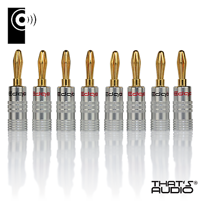 EDGE 4mm Banana Plug (Straight) Gold Plated (8 Pack) - Image 4
