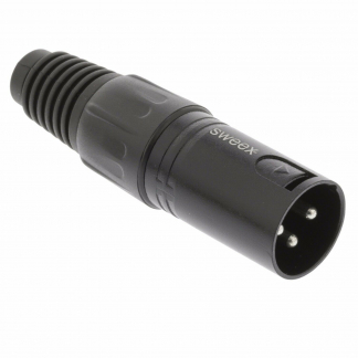 NEDIS 3-PIN XLR Straight Plug with Cable Support (Male)