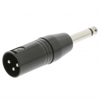 NEDIS MONO ADAPTER: 3-PIN XLR (Male) to 6.35mm / 1/4 inch Jack Plug (Male)
