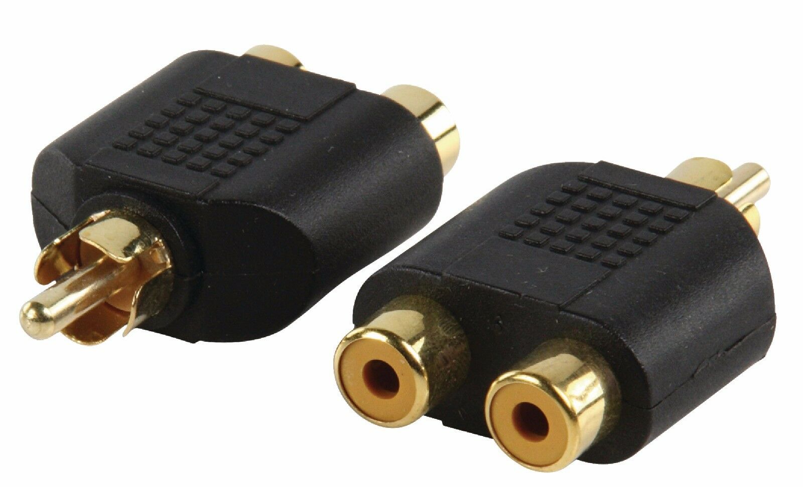 STEREO ADAPTER - 1 x RCA (Male) to 2 x RCA (Female)