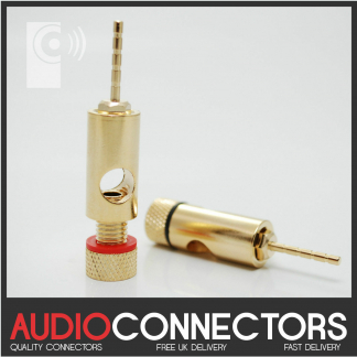 (10x) Hi-Fi 2mm Audio Pin Connector / Adaptor for Banana Plug Spade, wire (PJ1)
