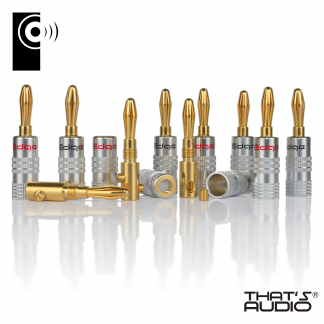 EDGE 4mm Banana Plug (Straight) Gold Plated (10 Pack)