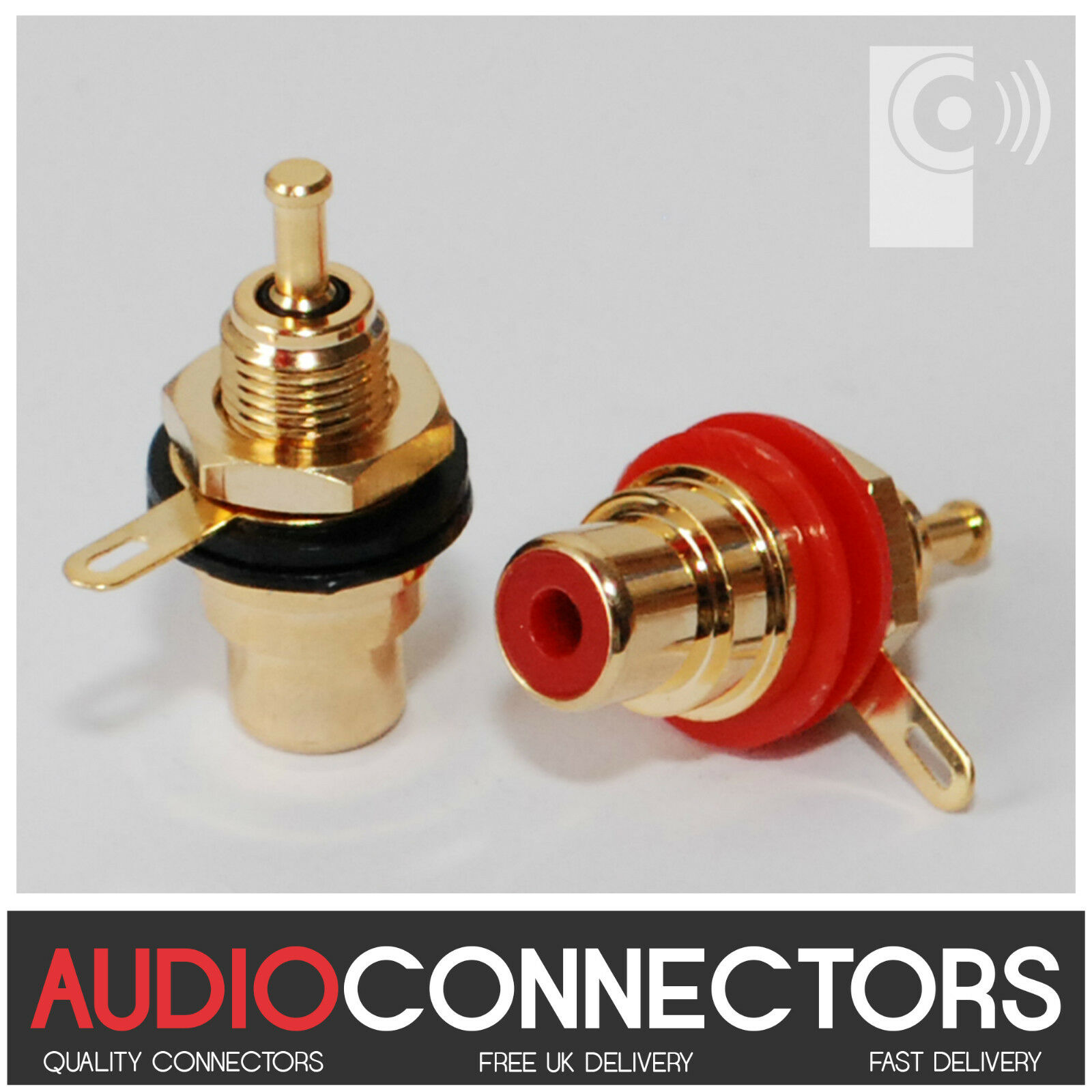 EDGE RCA Panel / Chassis Socket: Female (2 Pack)