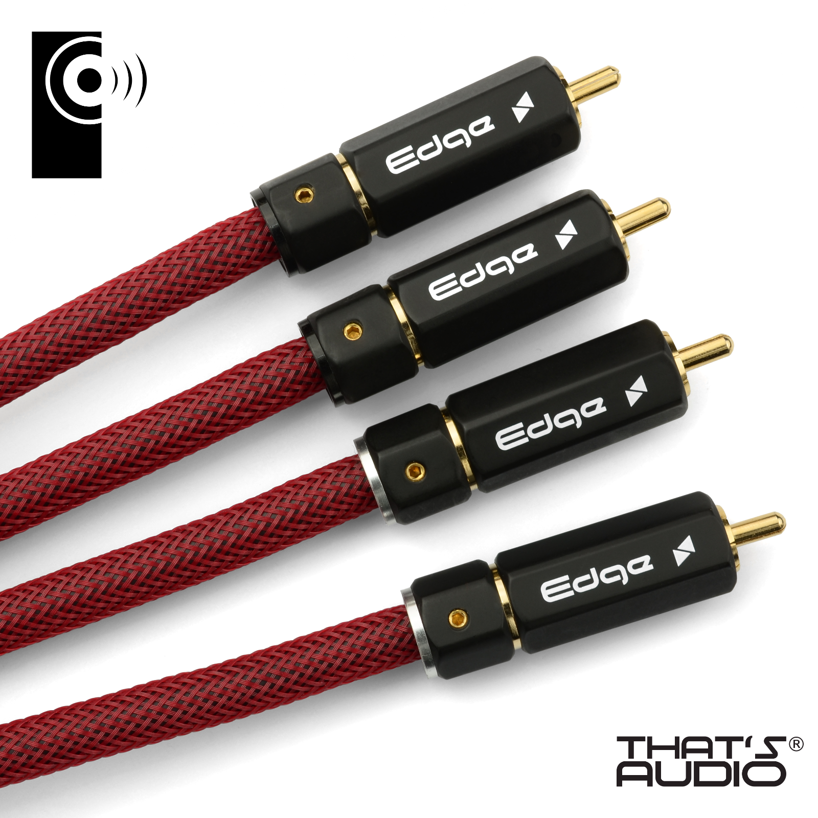 EDGE RCA Interconnects (Male to Male) Pair of 2m RED cables - Image 4