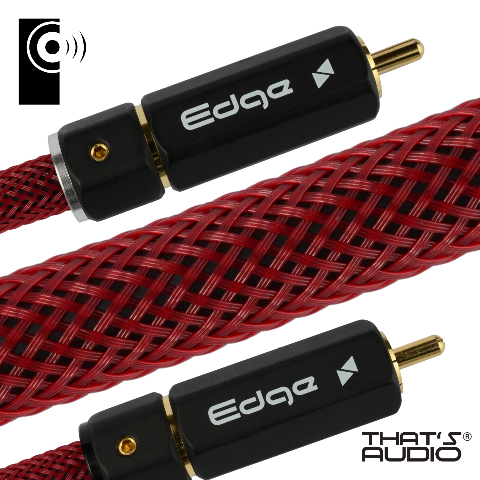 EDGE RCA Interconnects (Male to Male) Pair of 2m RED cables - Image 7