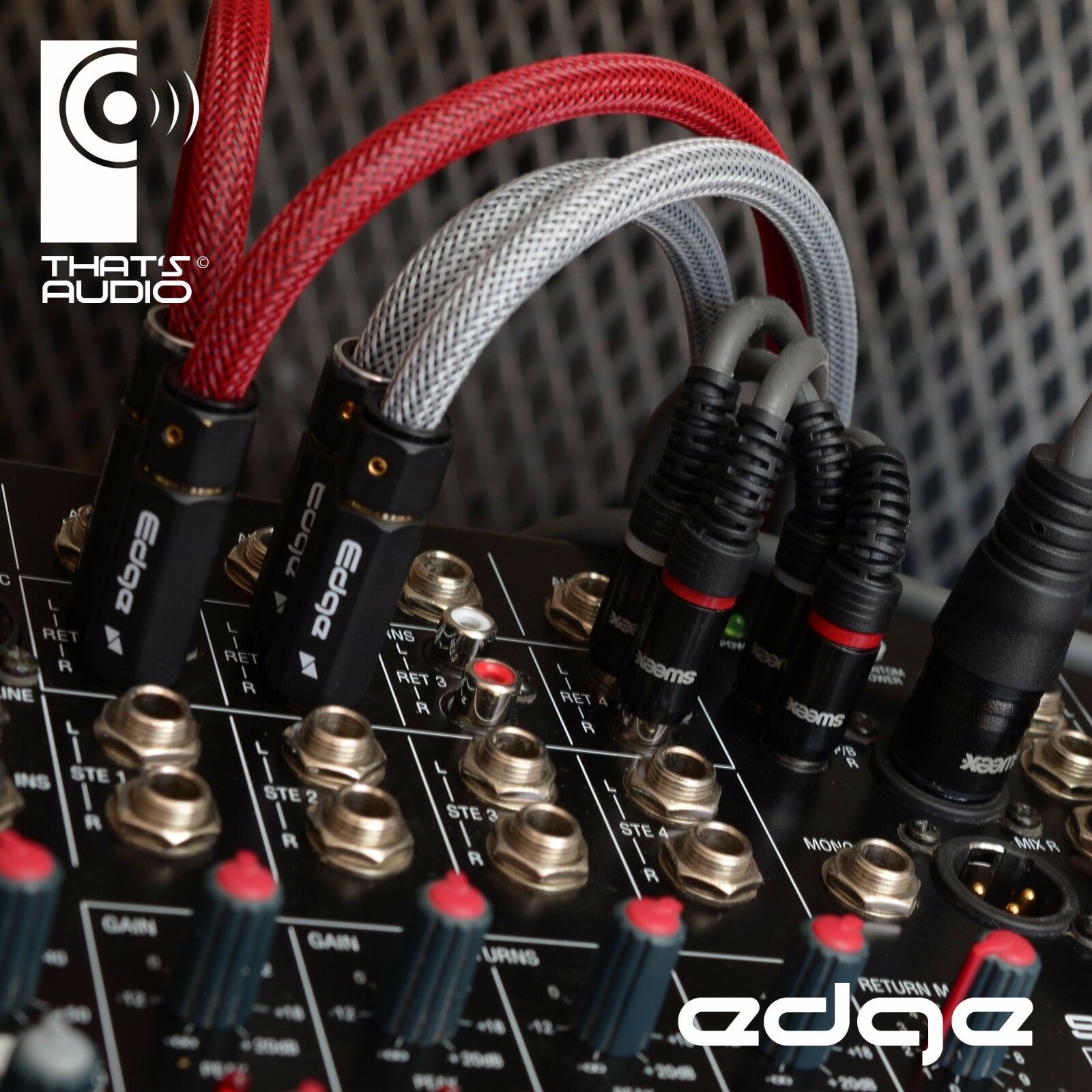 EDGE RCA Interconnects (Male to Male) Pair of 3m RED cables - Image 5