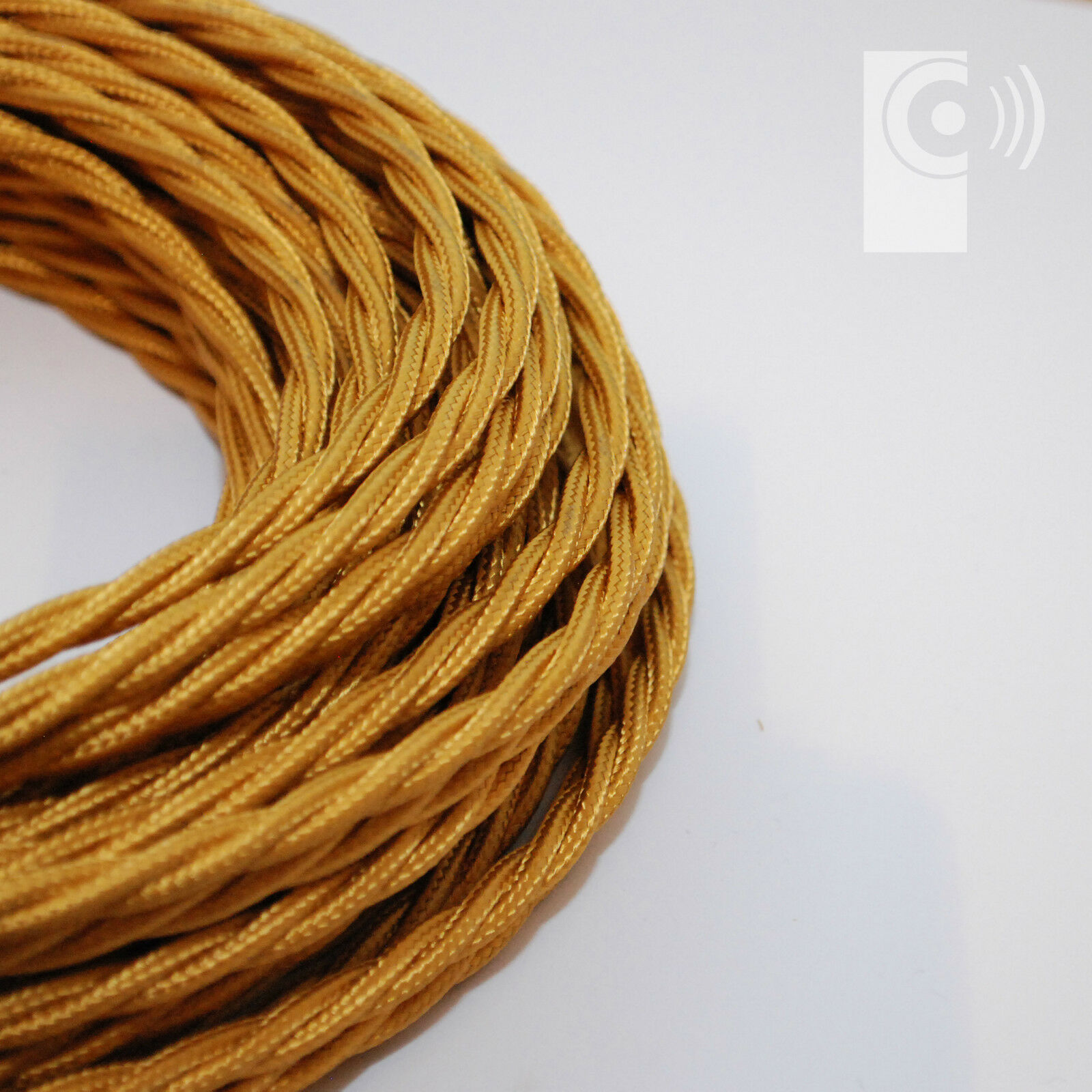 Retro ENGLISH GOLD (Silk Mix) Woven 3-Core cable - Image 3