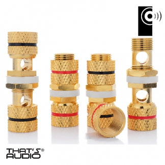 EDGE 4mm Banana Plug Coupler (Gold Plated 4 Pack)
