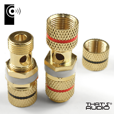 EDGE 4mm Banana Plug Coupler (Gold Plated 6 Pack)
