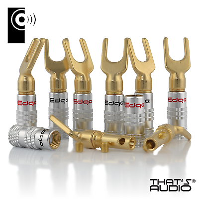 EDGE Audio Spade / Y Fork: 8.5mm Jaw Opening (8 Pack)