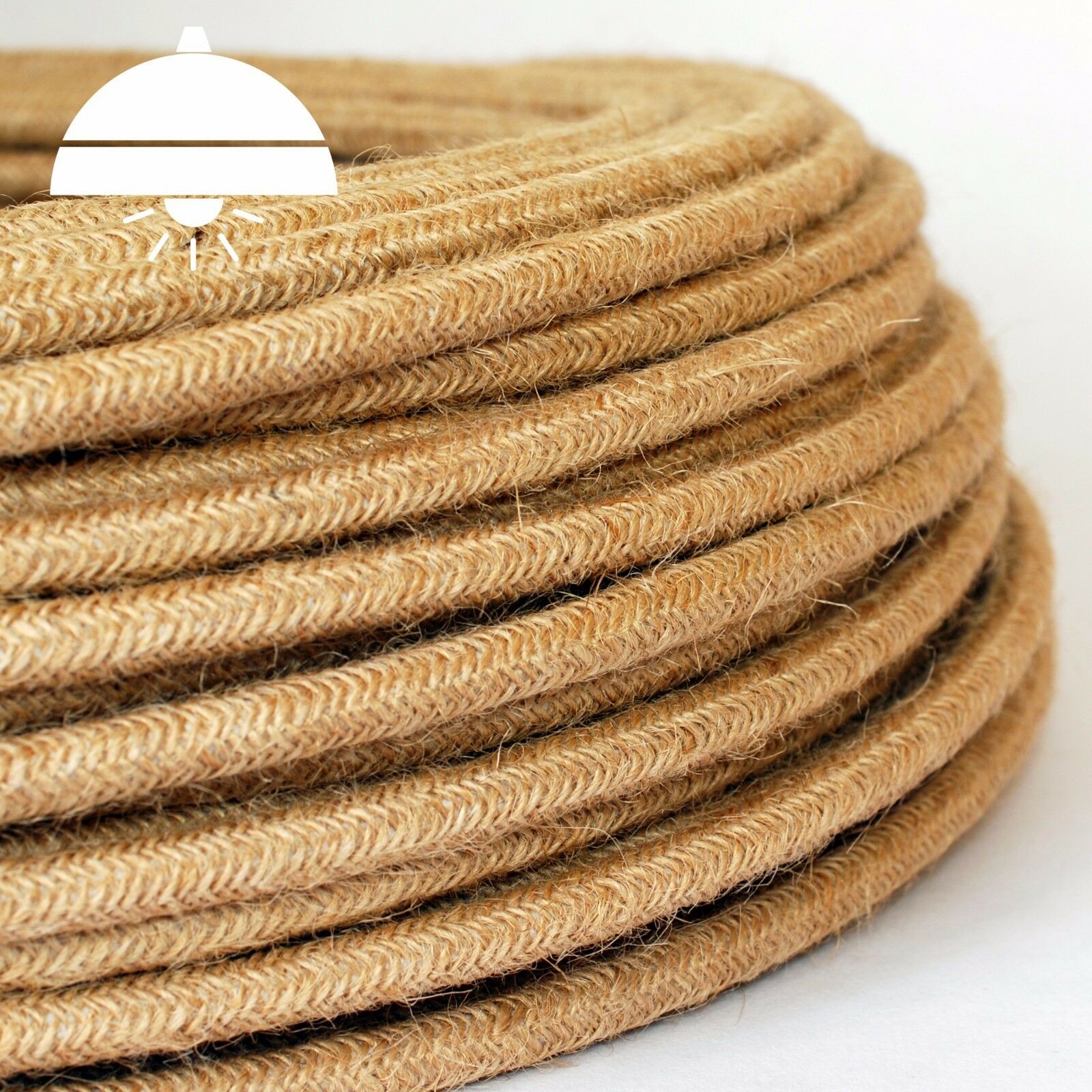 ITALIAN PREMIUM Quality THICK Vintage Style ROUND braided fabric 3-Core cables - Image 4