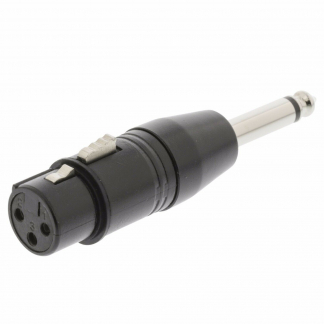 NEDIS MONO ADAPTER: 3-PIN XLR (Female) to 6.35mm / 1/4 inch Jack Plug (Male)